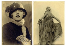 Moe Howard Personally Owned Three 8.25'' x 12.75'' Photos From 1930 of Ted Healy & His Wife Betty Healy, Who Inscribes Both Her Photos to Moe & Helen -- Toning, Light Creasing & Chipping to Margins